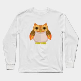 Harvest Owl - Orange Long Sleeve T-Shirt